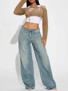 Shock And Awe Vintage Tinted Baggy Jeans - Vintage Blue Wash