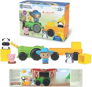 Learning Resources Peeksville Haul & Seek Tractor - Farm Animals, Farm Games, Toddler Sensory Toys, Preschool Activities, Fine Motor Skills