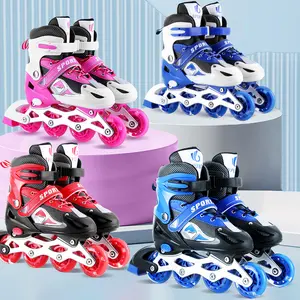 Factory direct sales, children's skates, flash roller skates, older children's roller skates, adjustable men's