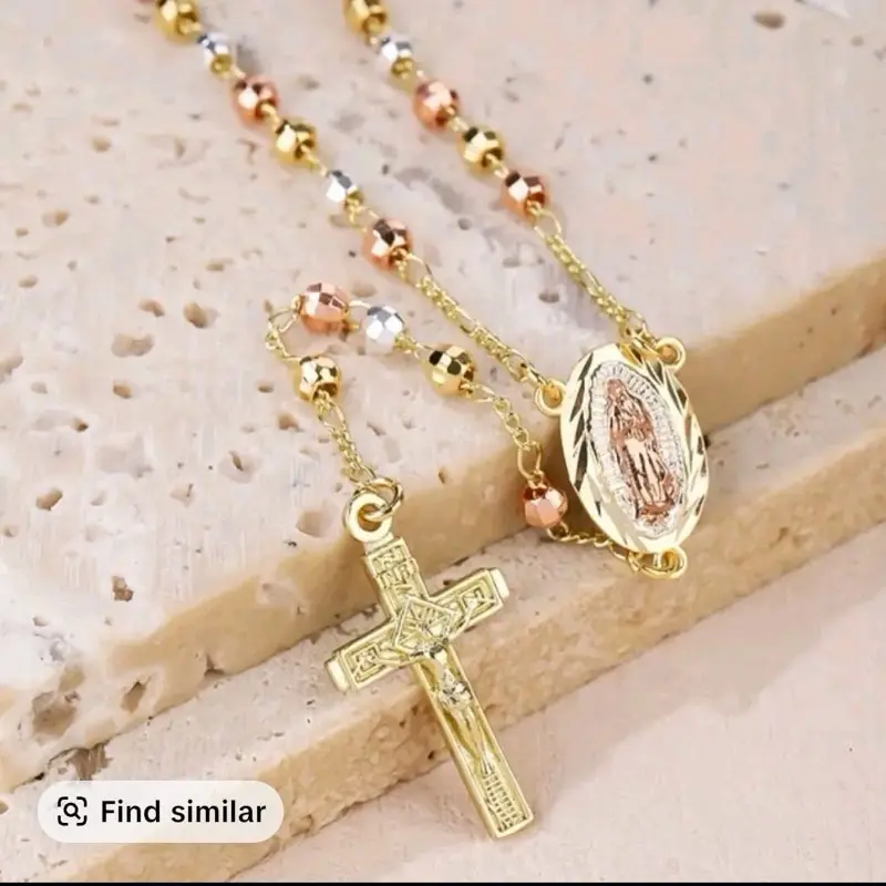 14K Gold Plated Rosary and Bracelets for Men and Women Elegant Cross Design Unisex Jewelry 14K Gold Plated Rosary and Bracelets for Men and Women Elegant Cross Design Unisex Jewelry