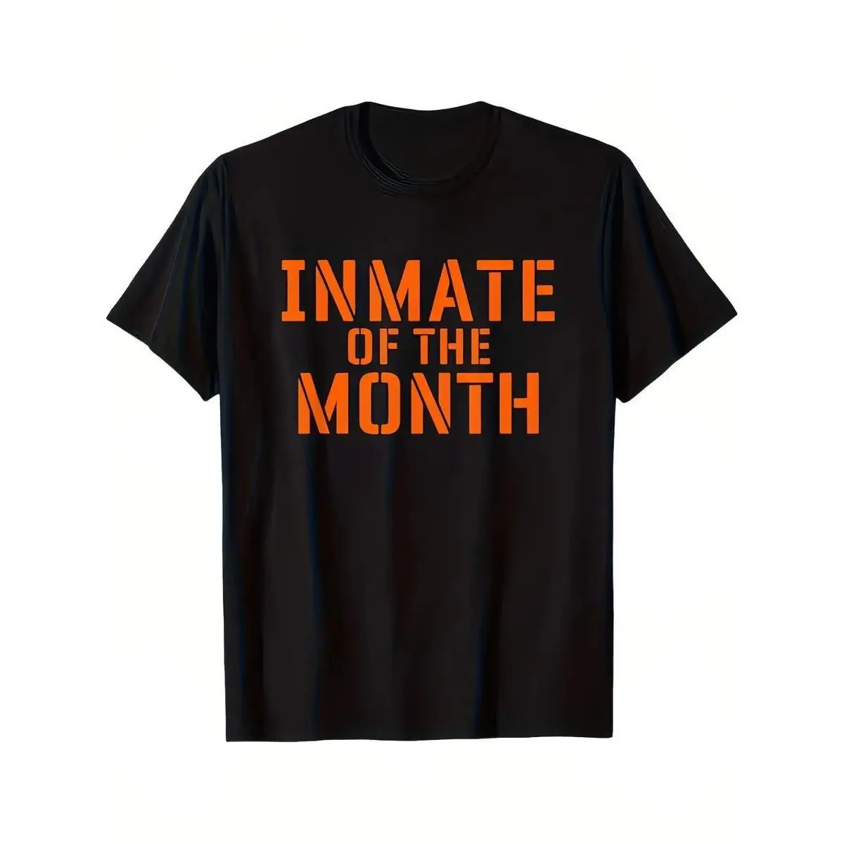 Inmate of The Month Prison Jail Funny Halloween Easy Costume Sporty Sports Top, Black Super Soft Breathable Casual Short-Sleeve Shirt, Gift for Men Women, Sporty Sports Tops