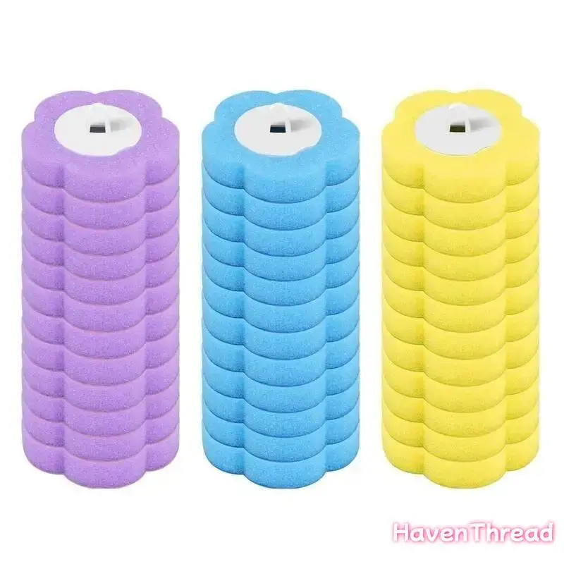 Disposable Toilet Brush Refill Sets - 36-Count, Multi-Layered Sponge Heads, Fragrance-Free Household Supplies for Bathroom Cleaning Systems (Refills Only, Boosts Convenience and Efficiency), Toilet Cleaner, Unscented