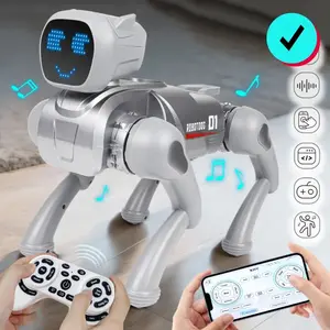 Gesture & Voice Controlled Smart Robot Dog, Educational STEM Toy for Boys Girls，Intelligent Control Dog AI Intelligent Multilingual Translator Learning Pen with Instant Answers keyboard tablet music