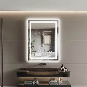 Garvee 32”x24” Bathroom Mirror, LED mirror for bathroom, Vanity mirror with Dimmable lights, Anti-fog and 3 Color Temperature, Back Lit + Front Lit.