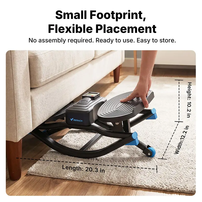 Merach Rocking Stepper Ski Machine with 3D Motion Stepper Design