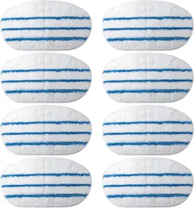 8 Pack Steam Mop Pads for PurSteam ThermaPro 10-in-1 Steam Mop Washable Reusable Pads by Flammi