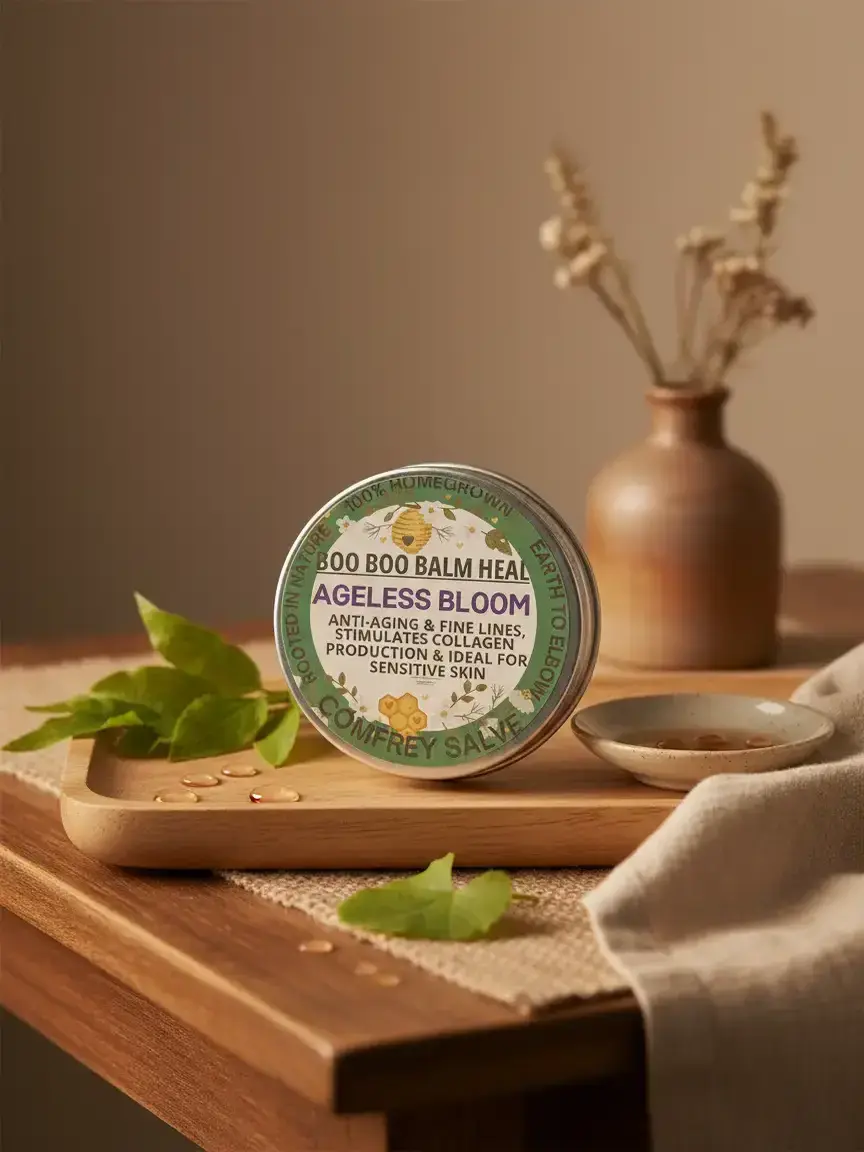 BOO BOO BALM HEAL Ageless Bloom Herbal Repair Balm - Strawberry Oil-Infused Firming Aroma Formula, Herbal Medicine for Sensitive Skin, Moisturizer, Body Care Cosmetic, Moisture Boost & Skin Repair Support