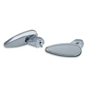 Kuryakyn 1810 Chrome Teardrop Fairing Mount Mirrors | Harley Touring 2014-Up