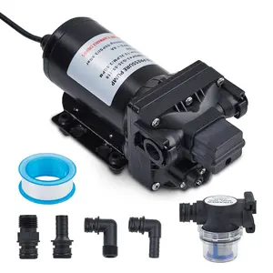 GARVEE Water Pressure Booster Pumps: 110V AC with 3.5-5.5GPM Flow Rates, 55-70PSI Pressure, Self-Priming Diaphragm Pumps for RVs, Homes, Marine, and Gardens with Up to 158Ft Head Lift and Pressure Switch.