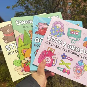 Cartoon Pattern Coloring Book, DIY Painting Book, Decompress Drawing Book, Suitable for Daily Leisure, Suitable for Holiday Gift Giving