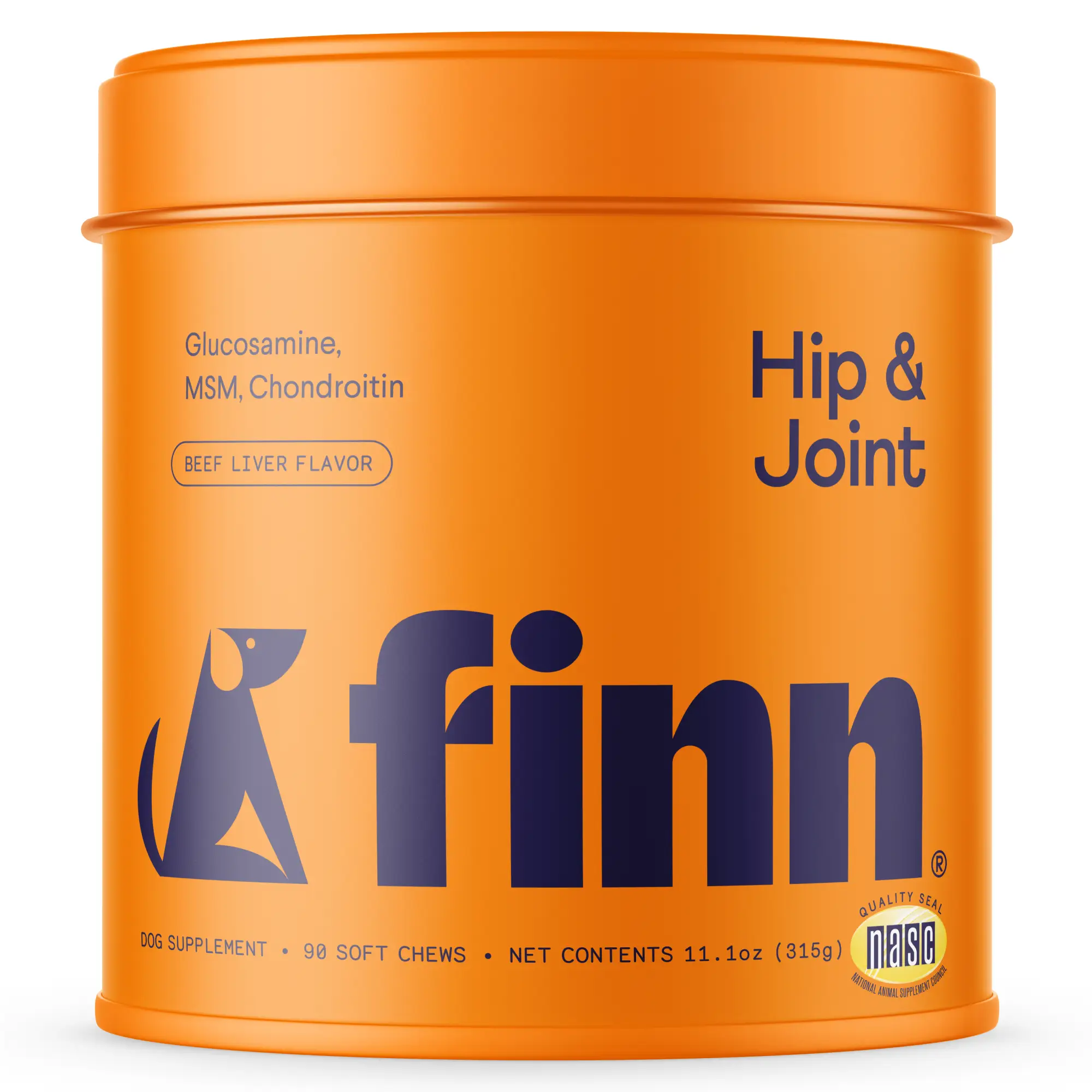 FINN Hip and Joint Supplement for Dogs - Glucosamine, Chondroitin, MSM, Turmeric...