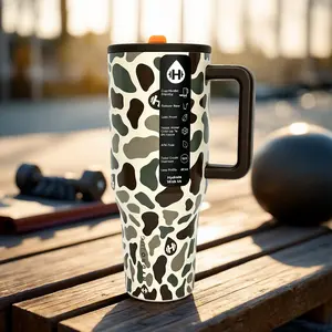 Trendy Camo Cow 40oz HydroJug Gym Tumbler With Handle
