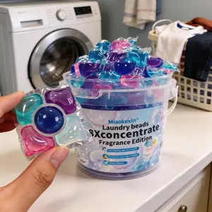 100pcs/50pcs/5D Laundry Gel Beads, 8x Cleaning Power, Concentrated Laundry Detergent, Long-lasting Fragrance Cleaner