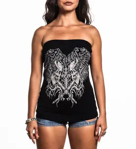 Affliction Women's Tank/Top T-shirt Toxic Wrath Tube Top