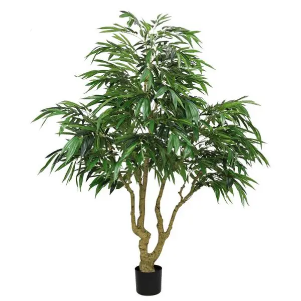 7FT Artificial Willow Tree – Lifelike Faux Silk Greenery Plant with Flexible Thermoplastic Foliage, Tall Indoor Decorative Tree for Home Apartment Office Corner