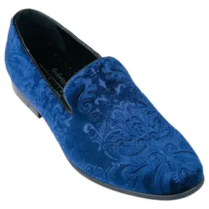 Men’s Formal Dress Loafers – Glitter Sparkle / Velvet Slip-On Shoes for Prom & Weddings