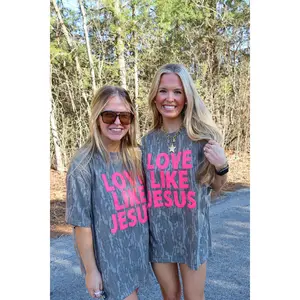 Love Like Jesus Bottomland Camo Tee