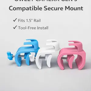 Owlet dream sight camera compatible mount! fits up to 1.5 inch flat or round rails!