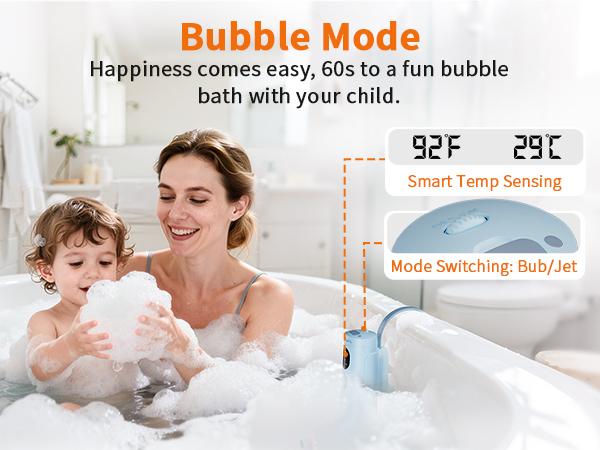Bath Jets for Tub, Portable Jet Spa for Bathtub, 3-Level Adjustable Bubble Bath for Women, Jet/Bubble Mode,Festival Gifts for Women, Relaxing Home Daily Use (Blue)
