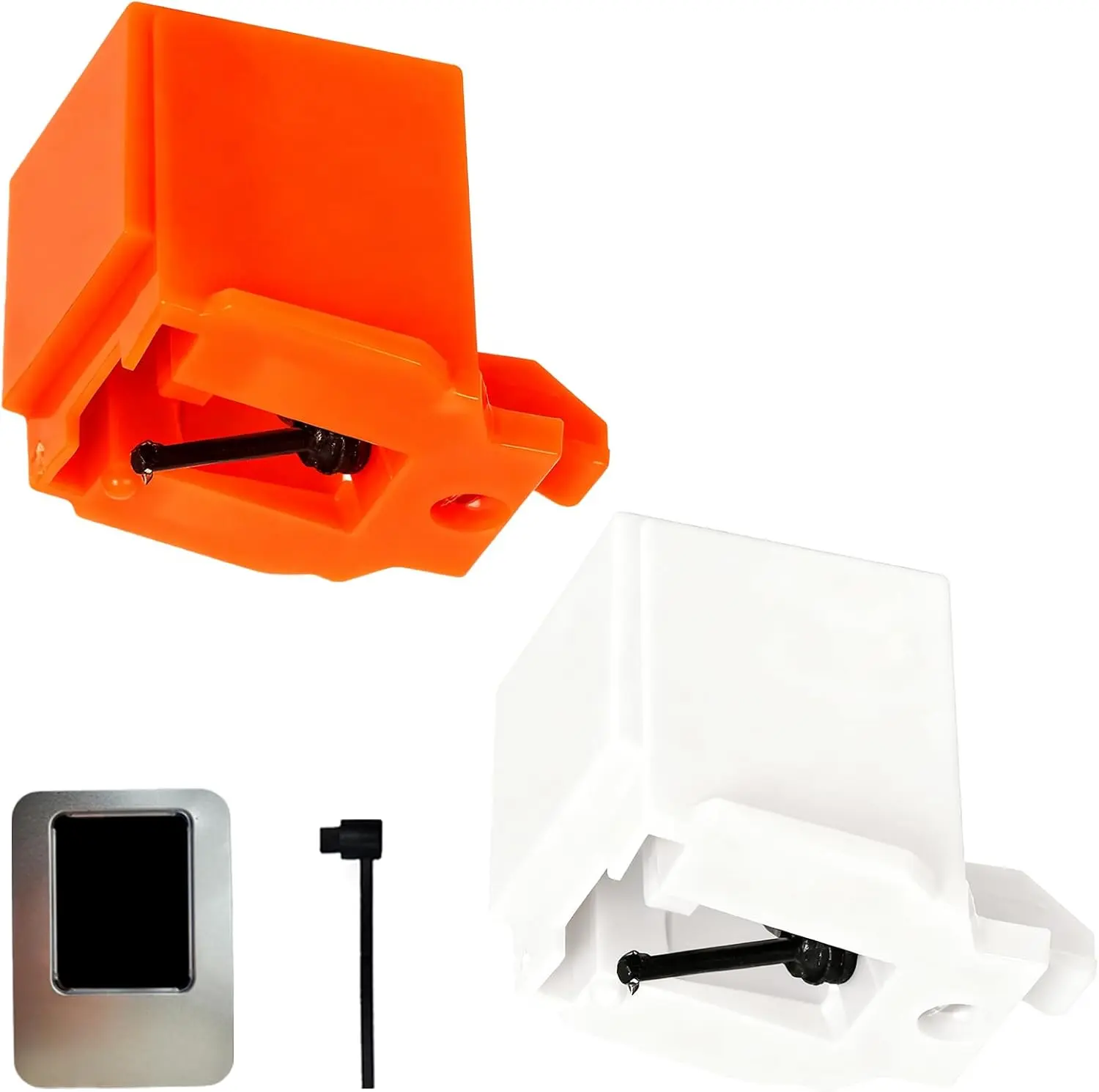2 Pack ATN3600L Replacement Stylus Needles with Cleaning Brush, Compatible with AT-LP60X AT-LP60XBT AT3600L Turntables (Orange + white)