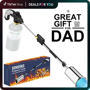 【FathersDayGift】【SUMMERVIBES】SonDiiKO Propane Torch Weed Burner, Powerful Heat Output Weed Torch Flamethrower, 30" Detachable Long Arm Heavy Duty Blow Torch with Flame Control For Garden, Wood, Ice, Snow, Stumps, Melting (Propane Tank Not Included)