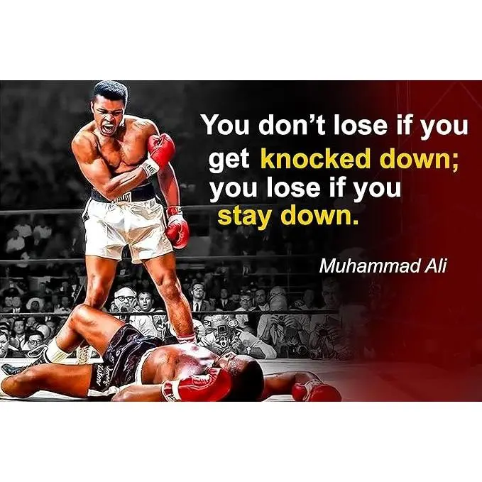 UnFramed, Muhammad Ali Poster Quote Boxing Black History Month Posters Sports Quotes