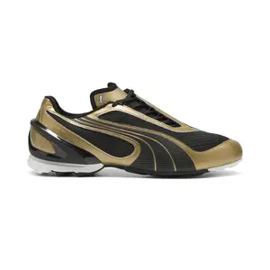 PUMA Mens V S1 Metallic Lace Up Sneakers Shoes Casual - Gold