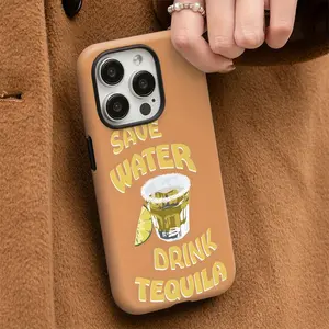 Stylish and fun, this Tequila-themed 2-in-1 case offers sturdy protection with a double-layered design. It's drop resistant and durable, perfect for iPhone 16, 15, 14, 13, 12, 11, Plus, Pro and Max. Perfect for birthday