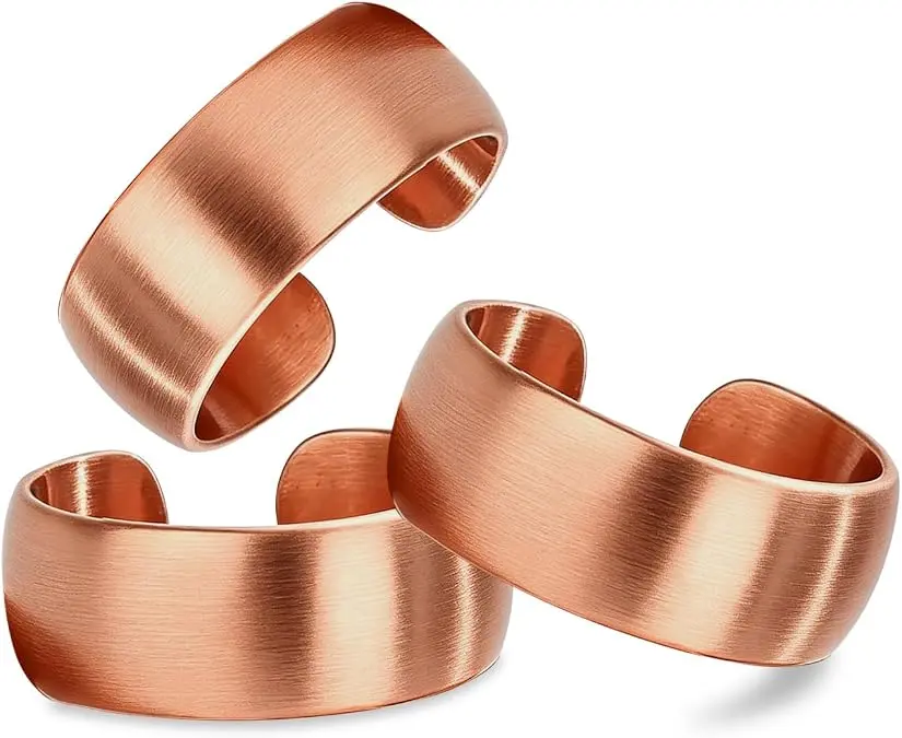 3 Pack Handmade Pure Copper Rings, Tibetan Inspired Ring Set,gift for women men.