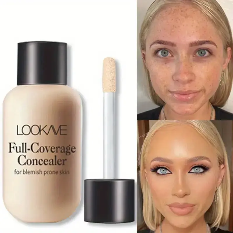 Lightweight and Compact Mini Liquid Concealer-High Coverage for Acne,Ddark Circles and Blemishes,Travel-Friendly FaceMakeup Base