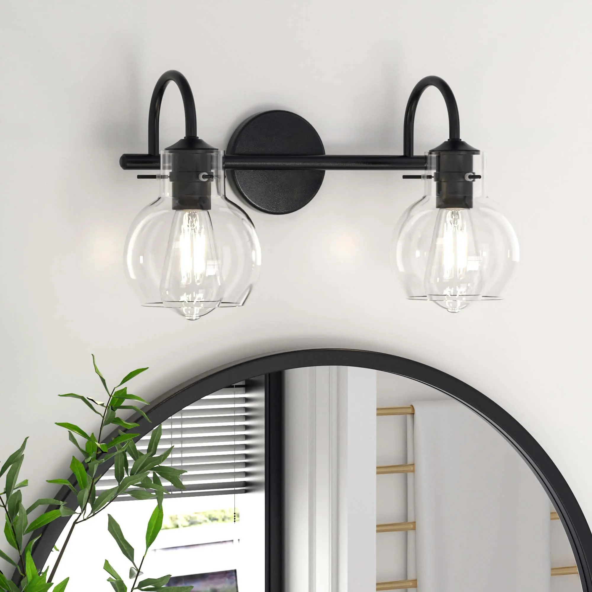Minimalist Gourd Glass Shade Vanity Light