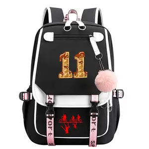 School Backpack for Men Women Lightweight with Laptop Compartment Stranger Things Design Teenagers Kids Travel Bag