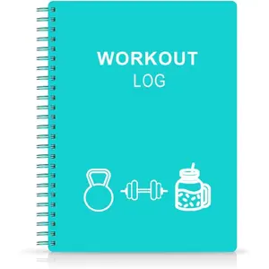 Workout Log for Women & Men - A5 Fitness Planner/Journal to Track , Workout Journal for GYM, Bodybuilding Progress - Daily  &  , Teal