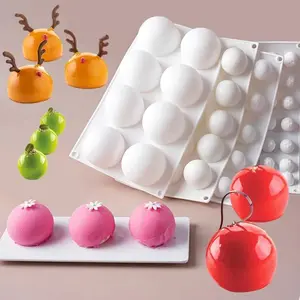 DIY Spherical French Mousse Cake Mold Food Grade Silicone Chocolate Mold Soap Mold Kitchen Bakeware Dessert Baking Tools