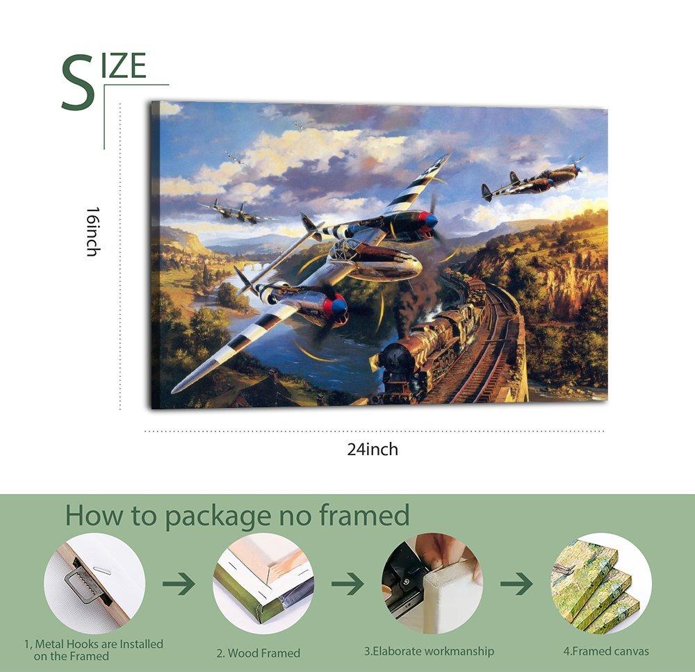 Military Fighter Poster P-38 Lightning Poster Decorative Painting Canvas Wall Art Picture Print Modern Family Bedroom Decor