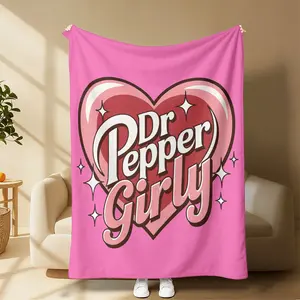 Countdown Sale! Dr Pepper Girl’s Dream Blanket – Cozy Flannel for True Dr Pepper Stans Dr Pepper Girly Gift Blanket – A Hug for Every Dr Pepper Obsessed Soul Fluffy Plush for Lazy Days, Movie Nights & Snuggles Bold Retro Design to Elevate Any Space