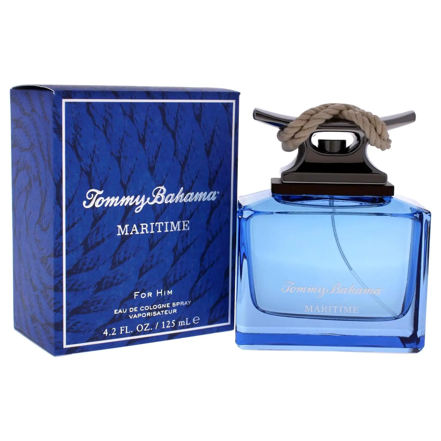 Tommy Bahama Maritime Eau de Cologne for Men 4.2 Oz- Notes of Bergamot Jasmine & Sandalwood - Fresh Warm Scent Inspired by Sailing - Aromatic Botanicals & Ocean Blue Bottle Design