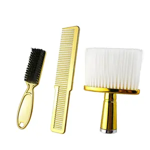 3x Hair Comb Set Neck Duster Brush Hair Clean Brush Barbers Comb for Hair
