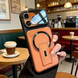 Multi-functional Invisible Dual Support Bracket Phone Case For iPhone 17 16 15 14 Plus 13 12 11 Pro Max Wireless Charging Cover