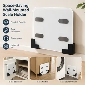 2 Pieces Wall Mounted Sign Holder, White Plastic Smooth Edge Bracket for Door Plate Display for Home and Office Use