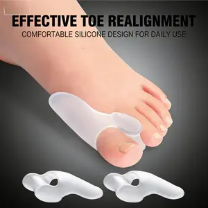 4pcs Silicone Toe Separators for Nighttime/home Use, Long-Term Comfort, Easy Replacement, Ideal for Foot Health Maintenance