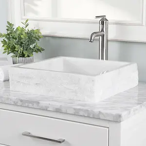Asher Marble Rectangular Vessel Sink