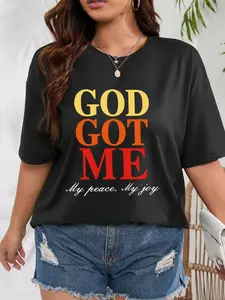 Women's Summer Short-Sleeve Shirt - Plus Size - Polyester - Comfortable Fabric - Soft Against the Skin, Perfect for Everyday Wear, Travel, and Summer