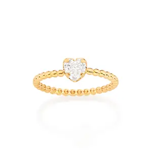 GOLD MOMMY RING IN WHITE