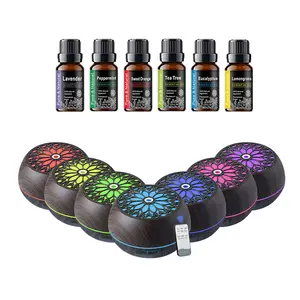 550ml Aroma Diffuser Humidifier with 7 Soothing Light Colors, 6 Aromatherapy Oils, Remote Control & Timer - Waterless Fragrance Oil Diffuser, Essential Oil Aroma Diffuser,  Anxiety Humidifier, Flower Humidifier, Air Purifier for Bedroom d is ff user