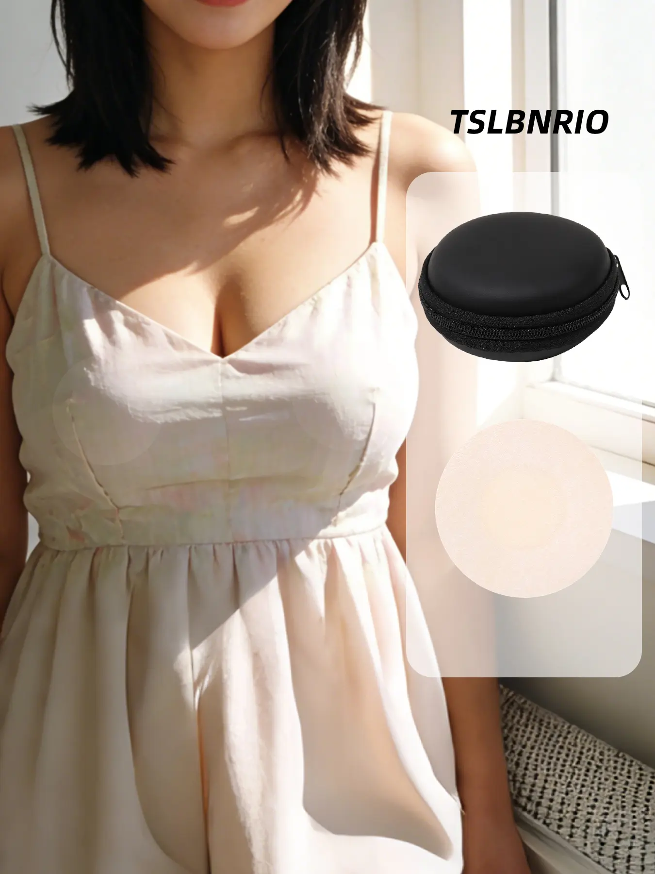 40 PCS SET Invisible Nipple Covers with Portable Case, Strapless Backless Adhesive Sticky Bra for Women Dress, Non-slip Support for Wedding Party Summer Essentials