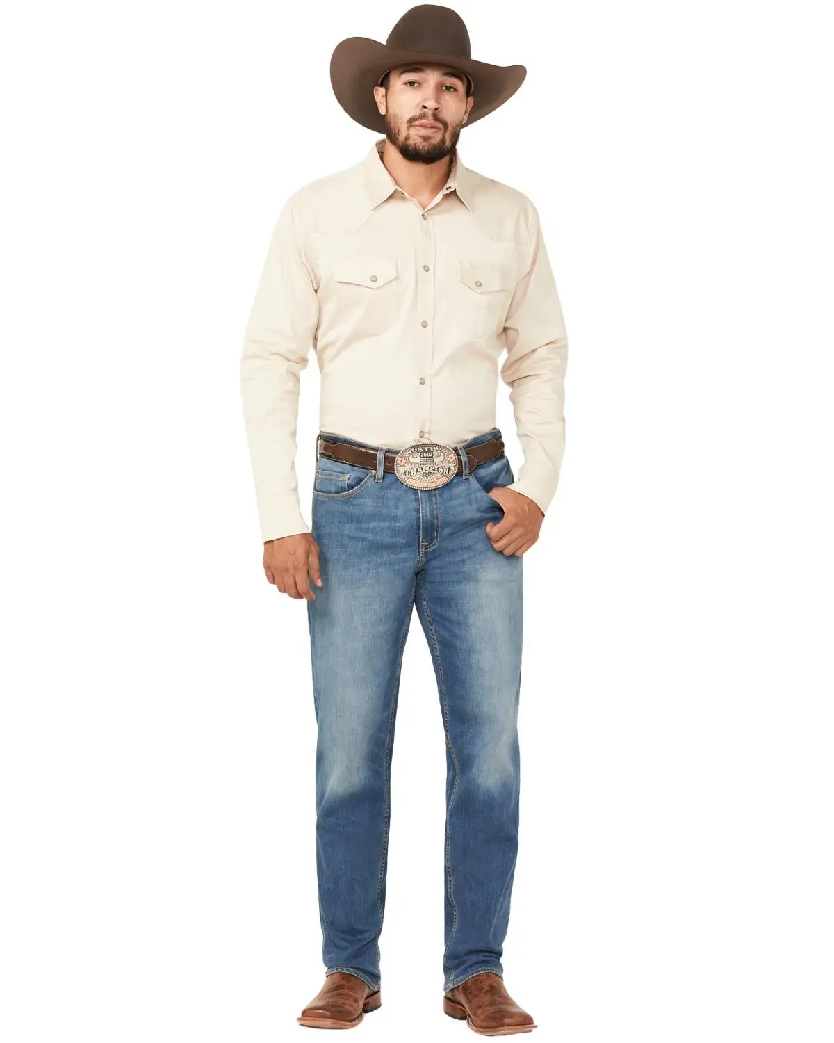 Devil-Dog Dungarees Men's Devil-Dog Powells Medium Wash Slim Straight Stretch - Dd3029