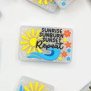 Sunrise Sunburn Sunset Repeat Silicone Focal Beads bead diy craft