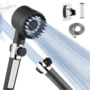 Drivse Iondrops Filtered Shower Head, Handheld, Off Switch, for Hard Water & RV, Gun Grey
