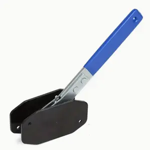 Stainless steel automotive brake caliper compression tool, with a 360-degree ratchet swing, used for brake repair and replacement.